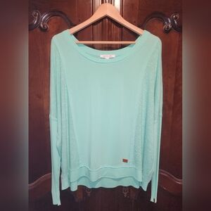 PEACE LOVE WORLD - Seafoam Green Relaxed Fit Sweater